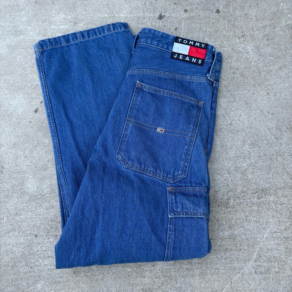 Tommy Hilfiger Men's Relaxed Fit Blue cargo jeans